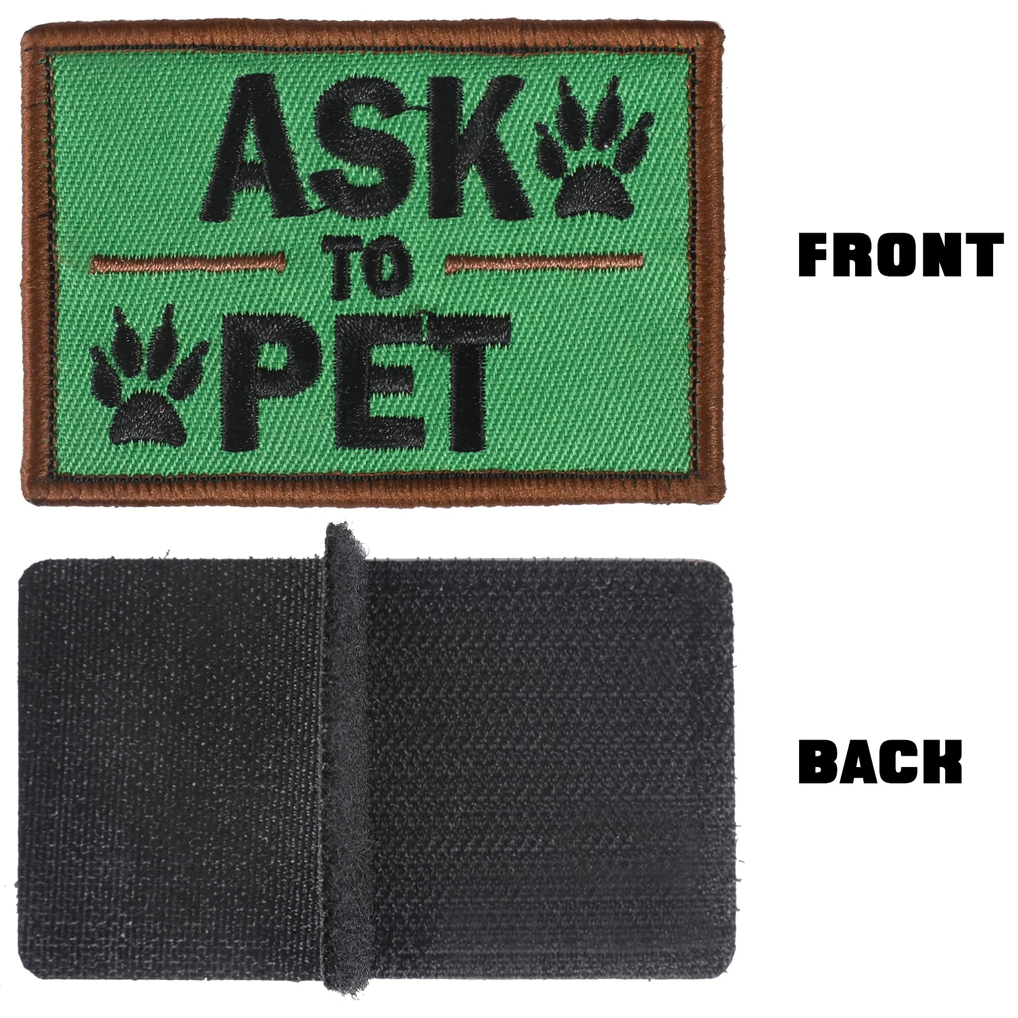 14er Tactical K9 Unit Dog Patches Embroidered Service Animal, Ask to Pet, Do Not Pet, Therapy Dog in Training, ESA Hook and Loop Patches for Dog Vest, Military Harness, Collar and Leashes (12-Pack) Regular Assorted