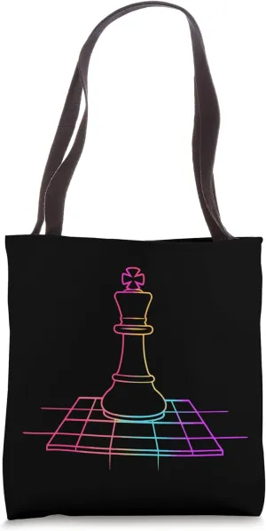 80s Chess Piece Drawing Tote Bag