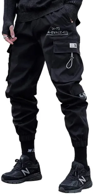 Astellarie Mens Jogger Pants Techwear Hip Hop Punk Harem Cargo Jogger Pant Streetwear Tactical Track Pants with Pocket
