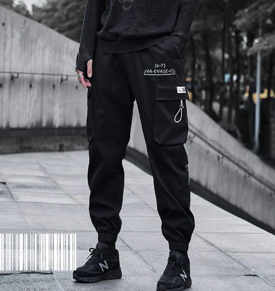 Astellarie Mens Jogger Pants Techwear Hip Hop Punk Harem Cargo Jogger Pant Streetwear Tactical Track Pants with Pocket