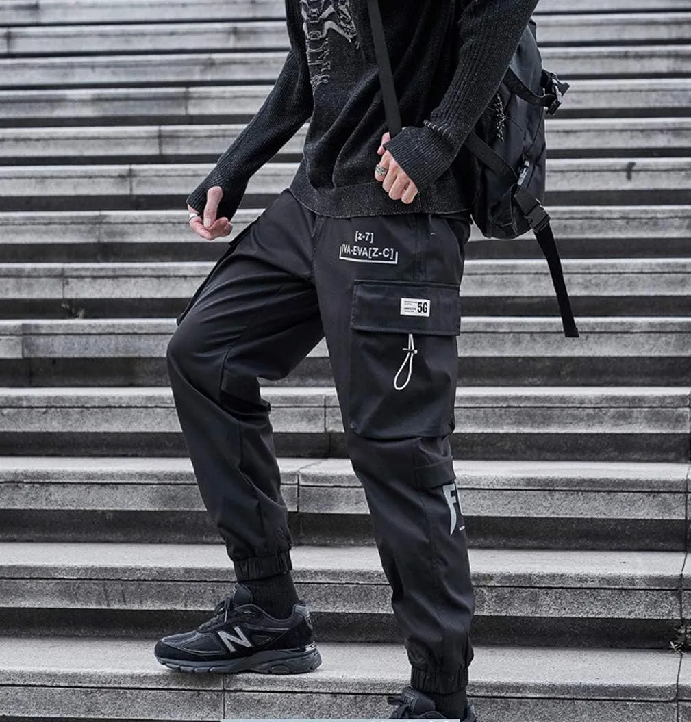 Astellarie Mens Jogger Pants Techwear Hip Hop Punk Harem Cargo Jogger Pant Streetwear Tactical Track Pants with Pocket