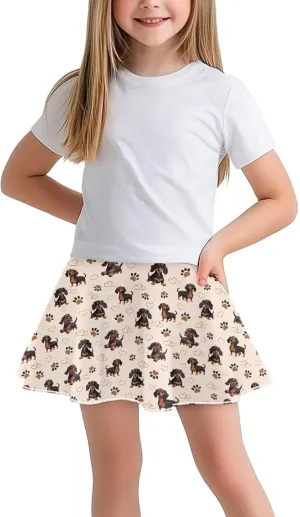 Athletic Skort for Girls 5-14 Flowy Skort with Pocket Summer Sports Skirt Yoga Dance Tennis