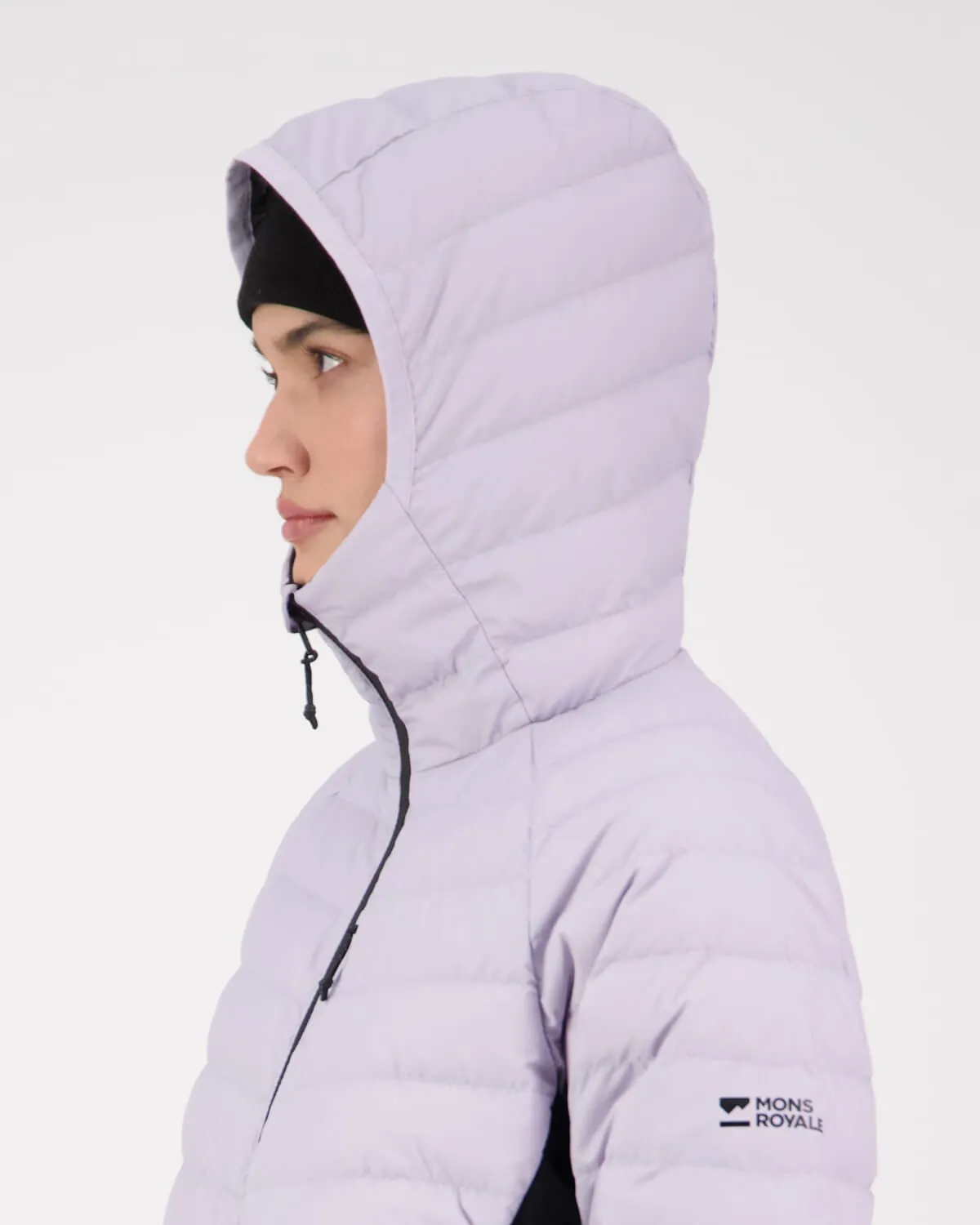 Atmos Wool x Down Insulated Hood - Light Thistle