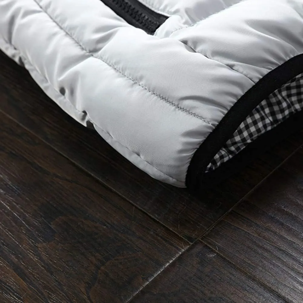 Autumn Men Autumn Winter Coat Padded Cotton Vest Warm Hooded Thick Vest Tops Jacket Yoga Mat Set for Men