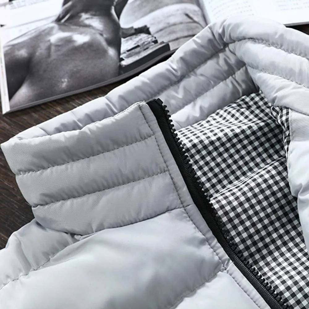 Autumn Men Autumn Winter Coat Padded Cotton Vest Warm Hooded Thick Vest Tops Jacket Yoga Mat Set for Men