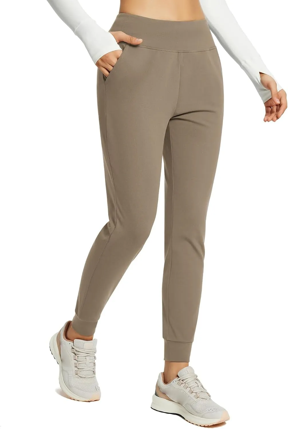 baleaf Women's Fleece Lined Joggers Water Resistant Thermal Hiking Pants Sweatpants Track Pants Winter Clothes Running Gear