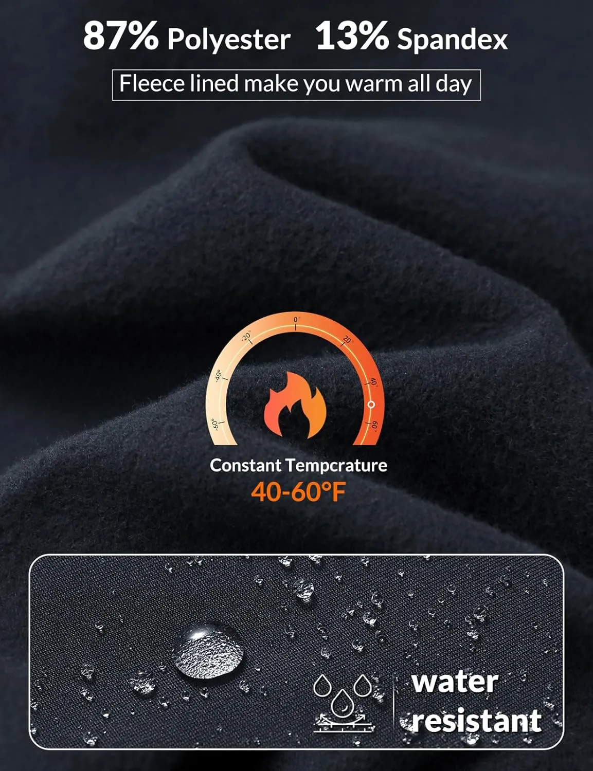 baleaf Women's Fleece Lined Joggers Water Resistant Thermal Hiking Pants Sweatpants Track Pants Winter Clothes Running Gear