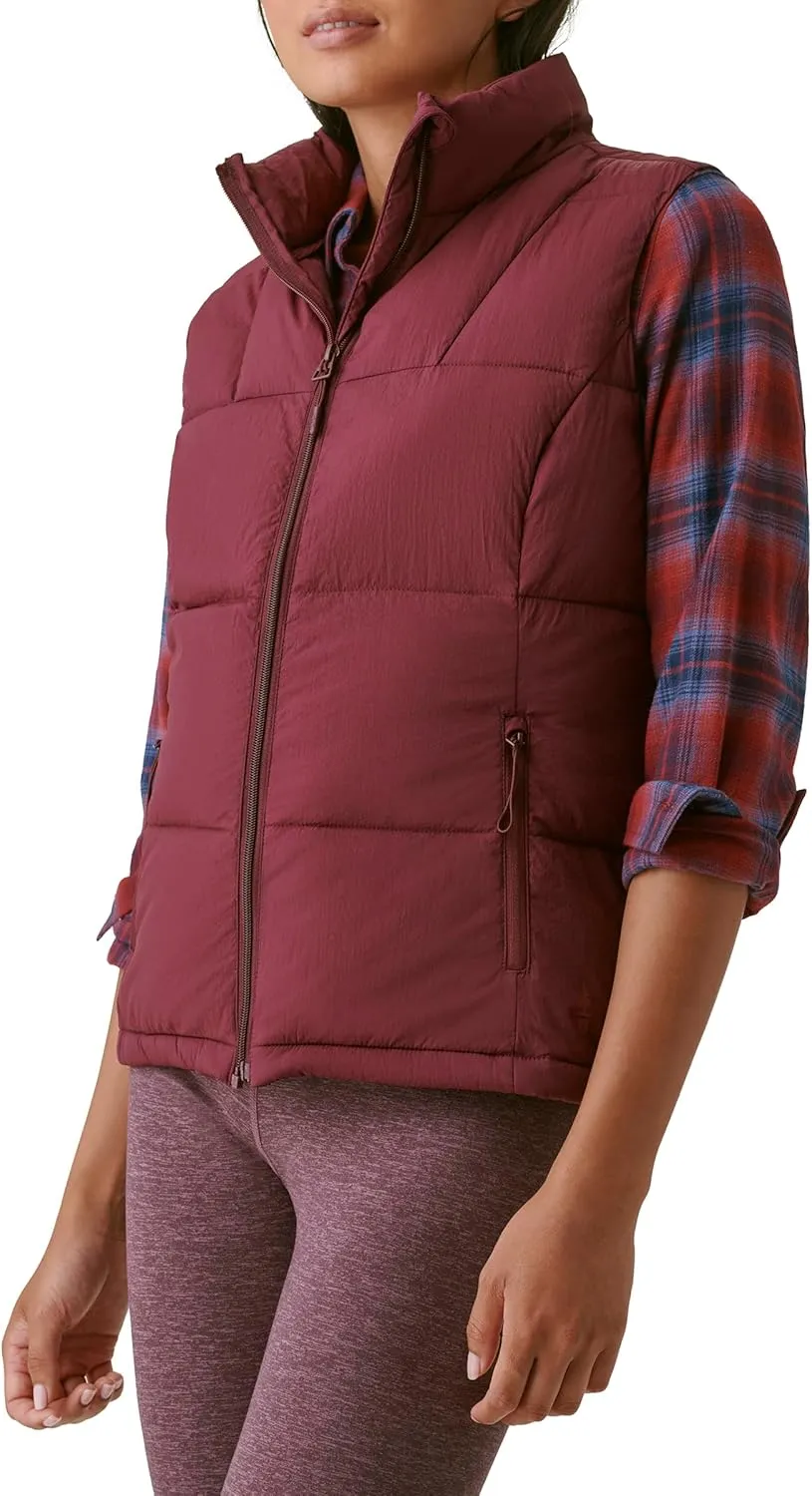 BASS OUTDOOR Womens Puffer Vest  Quilted Gilet with Front Zipper