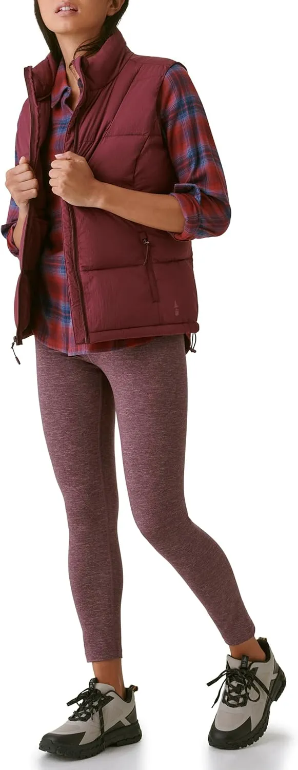 BASS OUTDOOR Womens Puffer Vest  Quilted Gilet with Front Zipper