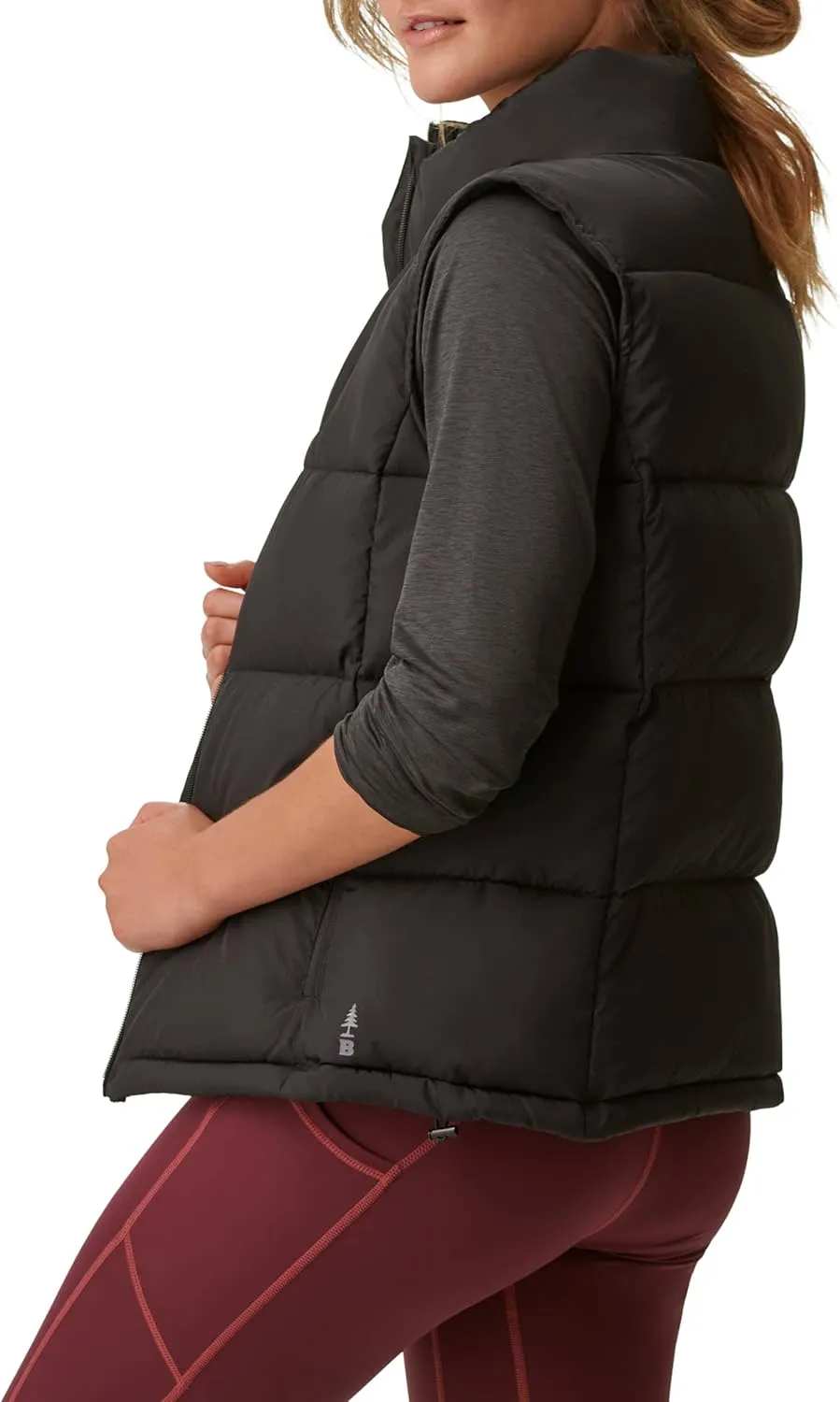 BASS OUTDOOR Womens Puffer Vest  Quilted Gilet with Front Zipper