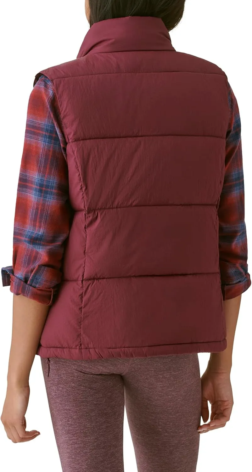 BASS OUTDOOR Womens Puffer Vest  Quilted Gilet with Front Zipper