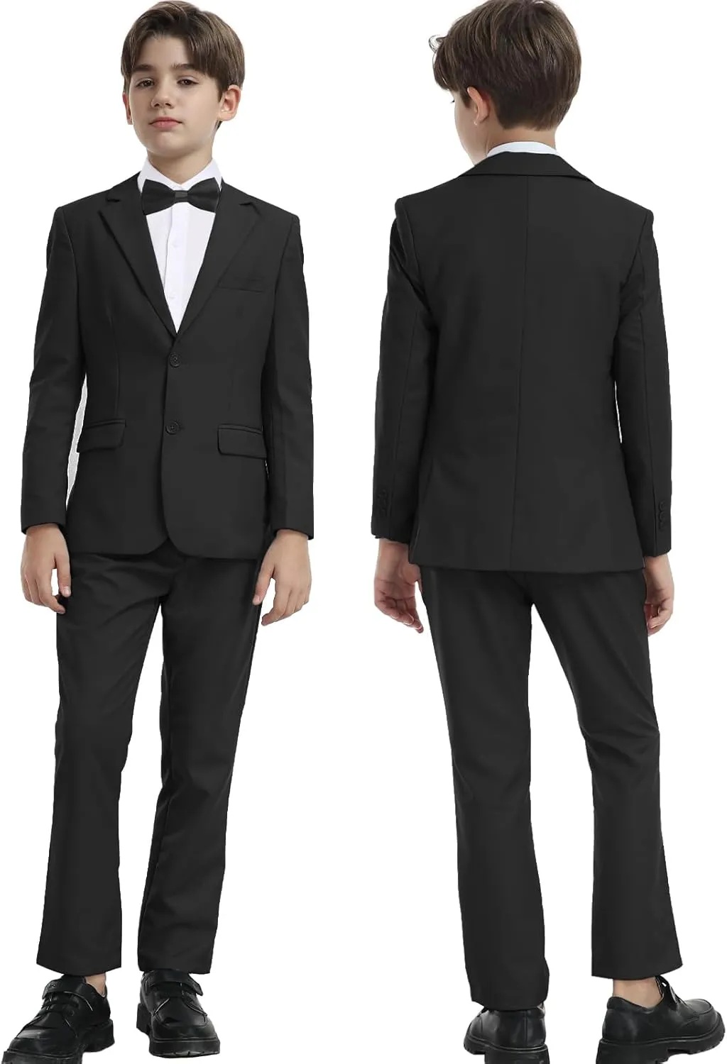 Boys' Suits 2-Piece Formal Slim Fit Suit Set for Boys Wedding Ring Bearer Outfit with Blazer and Pants