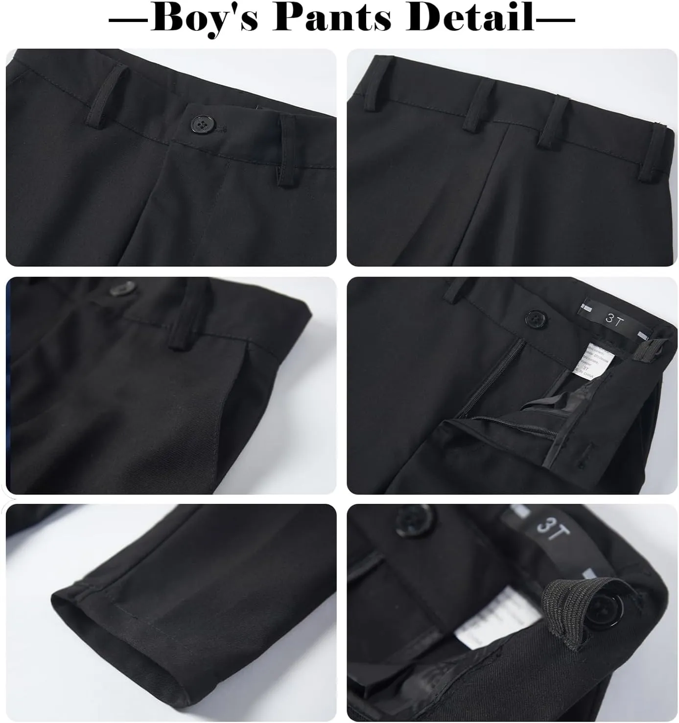 Boys' Suits 2-Piece Formal Slim Fit Suit Set for Boys Wedding Ring Bearer Outfit with Blazer and Pants