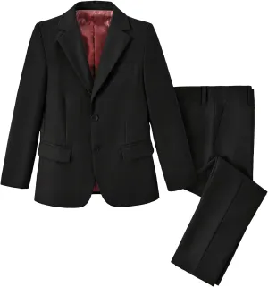 Boys' Suits 2-Piece Formal Slim Fit Suit Set for Boys Wedding Ring Bearer Outfit with Blazer and Pants
