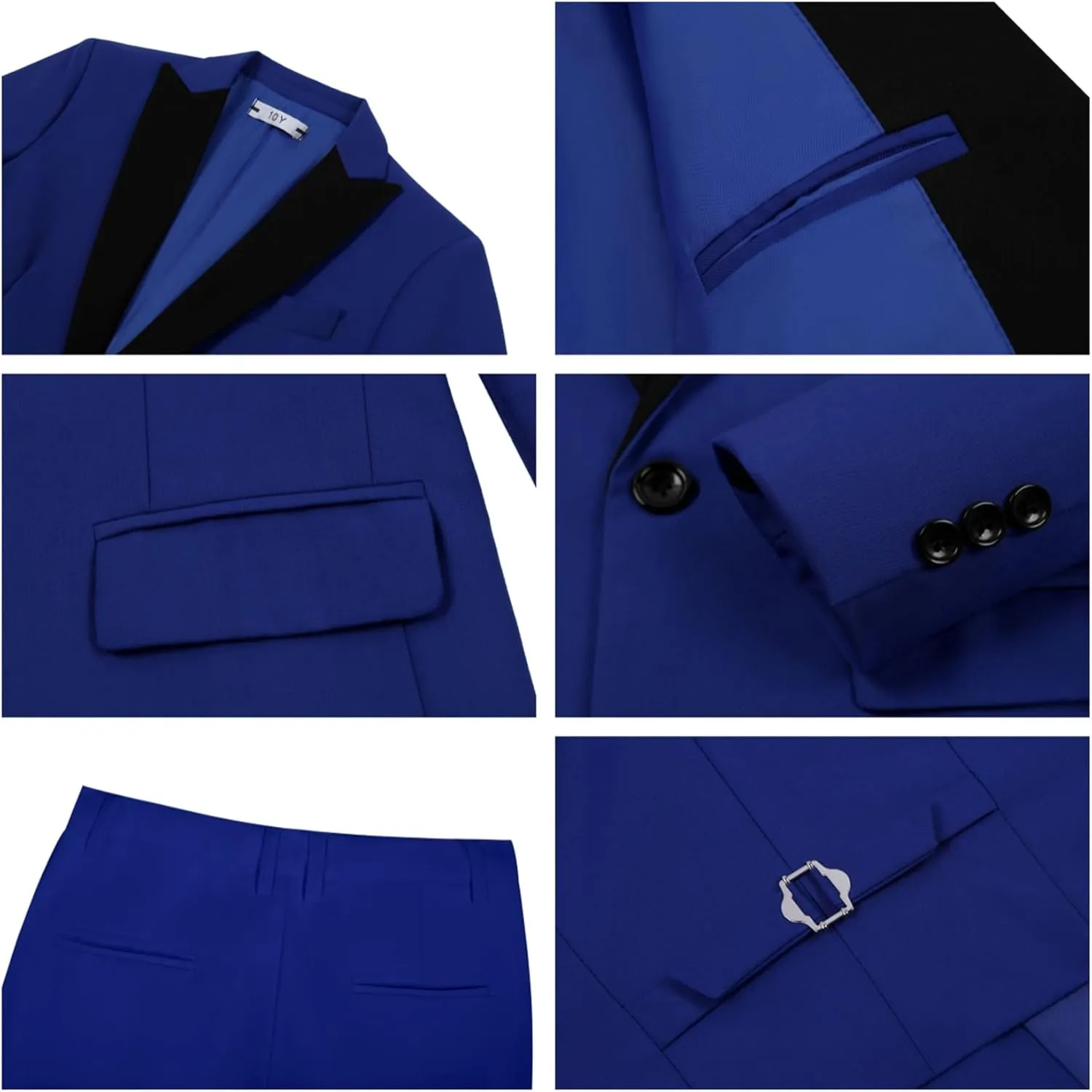 Boys Suits Slim Fit 5 Piece Toddler Tuxedo Suit Set for Teen Boy Formal Dress Clothes Peaked Lapel Kids Wedding Outfit