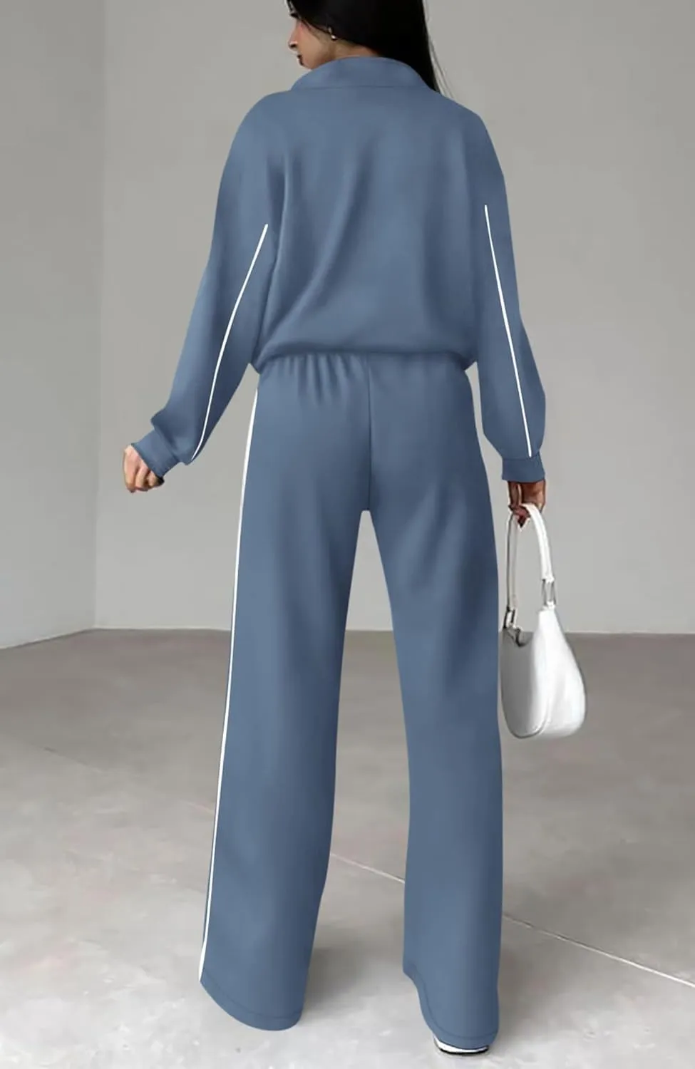 BTFBM Women's Two Piece Tracksuit Fall 2025 Long Sleeve Zip Up Sweatshirt Long Pants Outfits Jogger Sweatsuit Sets