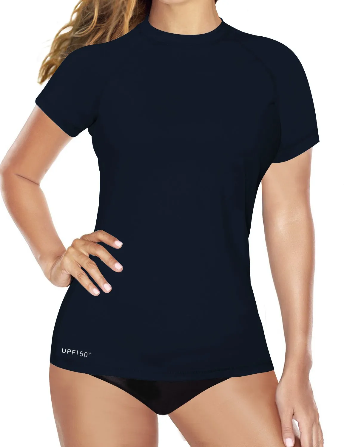 BUBBLELIME 84P/16S Short Sleeve Rashguard for Women_Plus Size