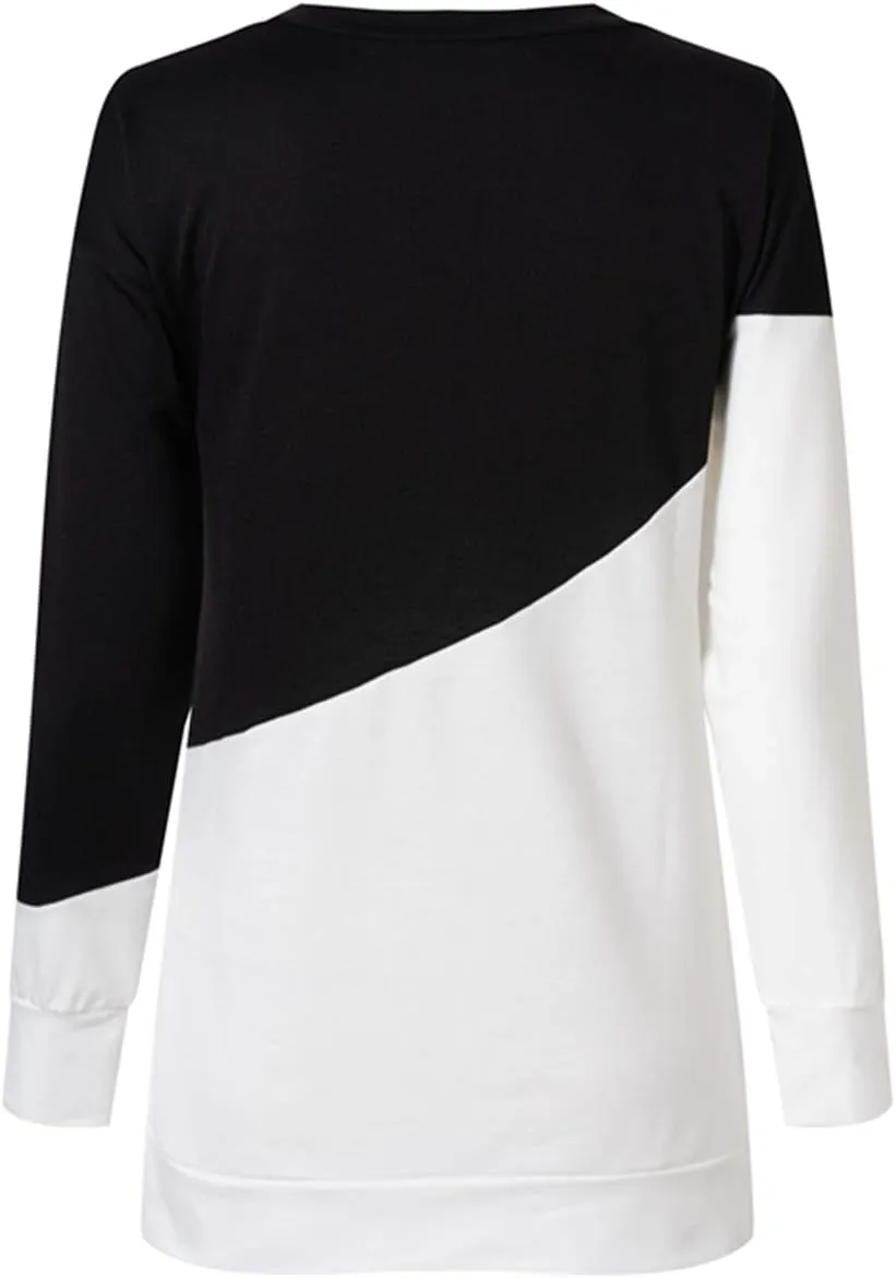 Bunanphy Womens Long Sleeve Crew Neck Oversized Loose Casual Hoodies Pullover Sweatshirt
