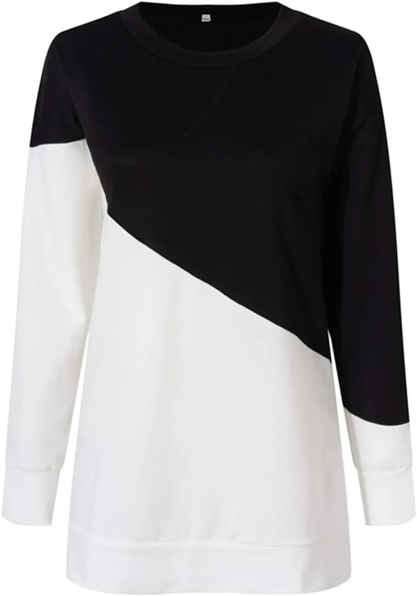 Bunanphy Womens Long Sleeve Crew Neck Oversized Loose Casual Hoodies Pullover Sweatshirt