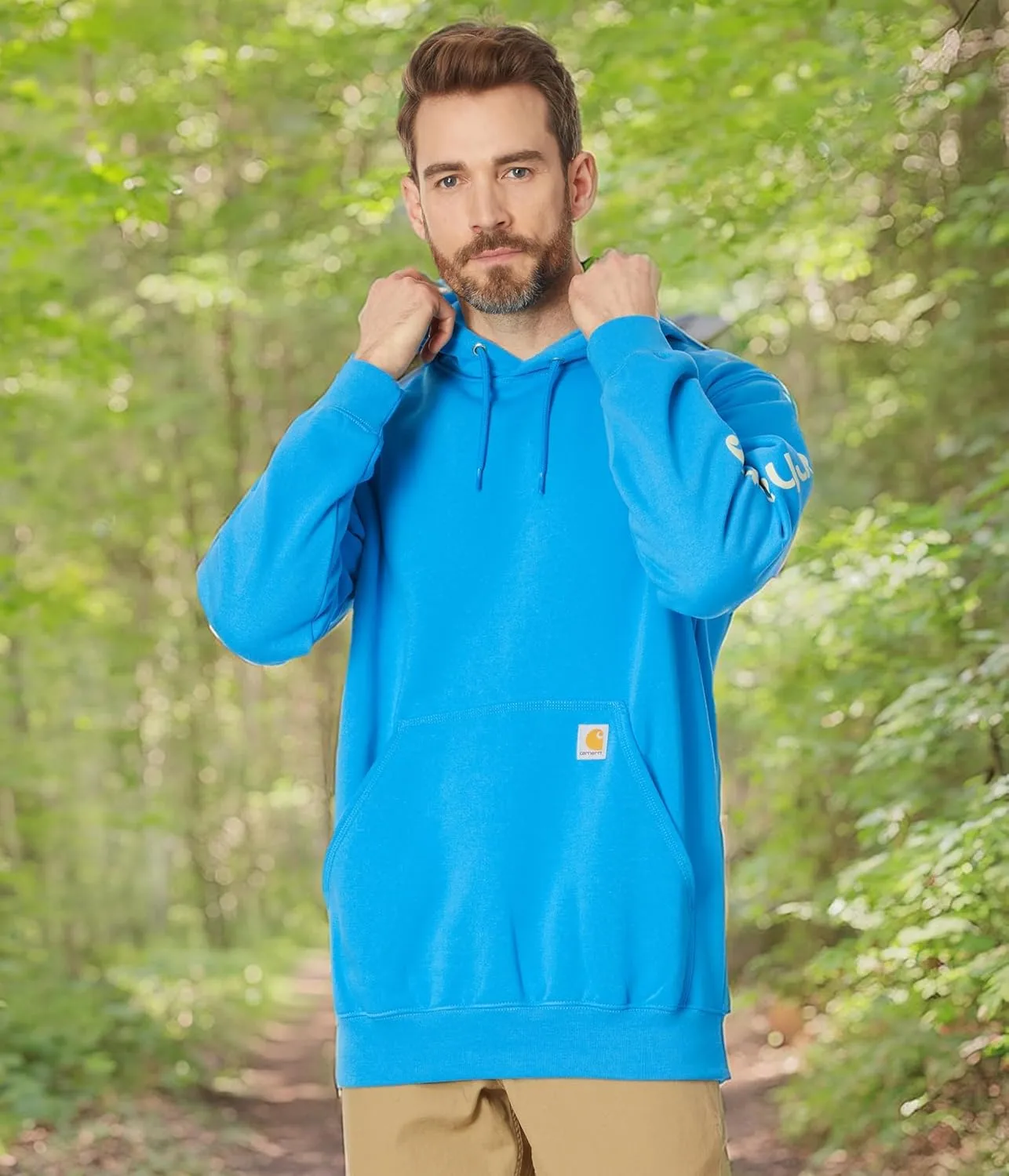 Carhartt Men's Loose Fit Midweight Logo Sleeve Graphic Sweatshirt Closeout