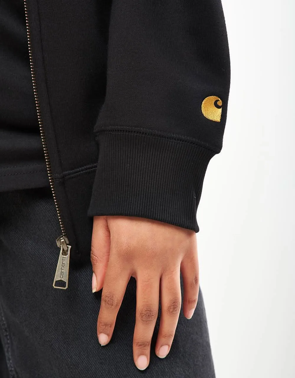 Carhartt WIP Hooded Chase Jacket - Black/Gold