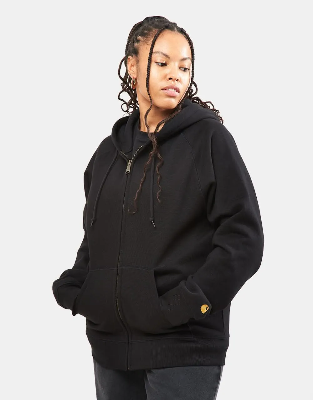 Carhartt WIP Hooded Chase Jacket - Black/Gold