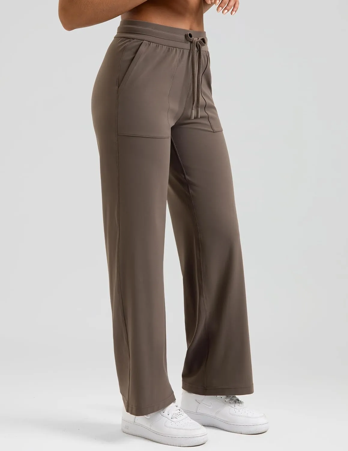 Colorfulkoala Dreamlux Wide Leg Sweatpants Women Lounge Flared Jogger Pants Baggy Sweatpants with Pockets