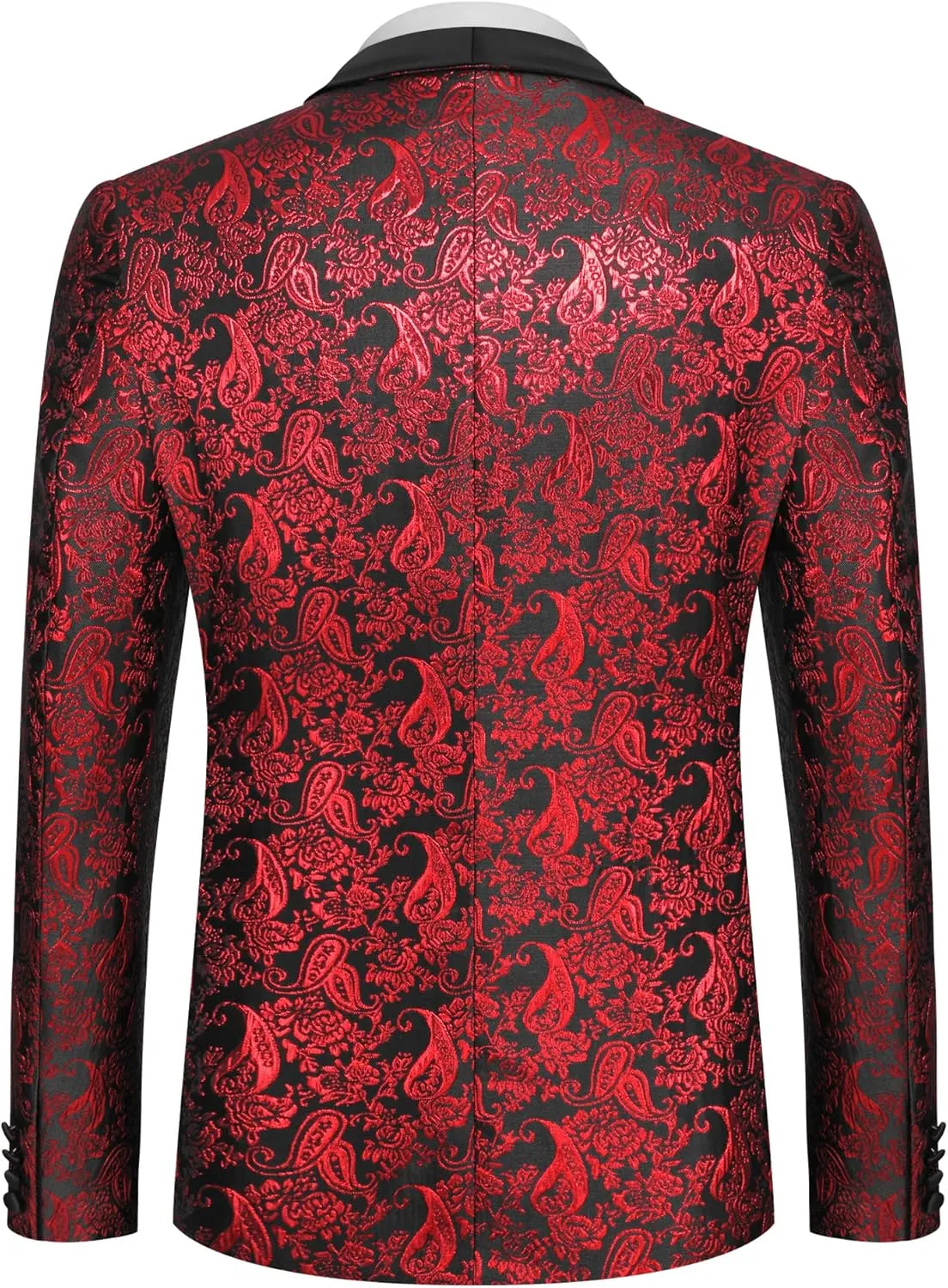 COOFANDY Men's Floral Tuxedo Jacket Jacquard Suit Jacket Slim Fit Blazer for Wedding, Prom, Dinner