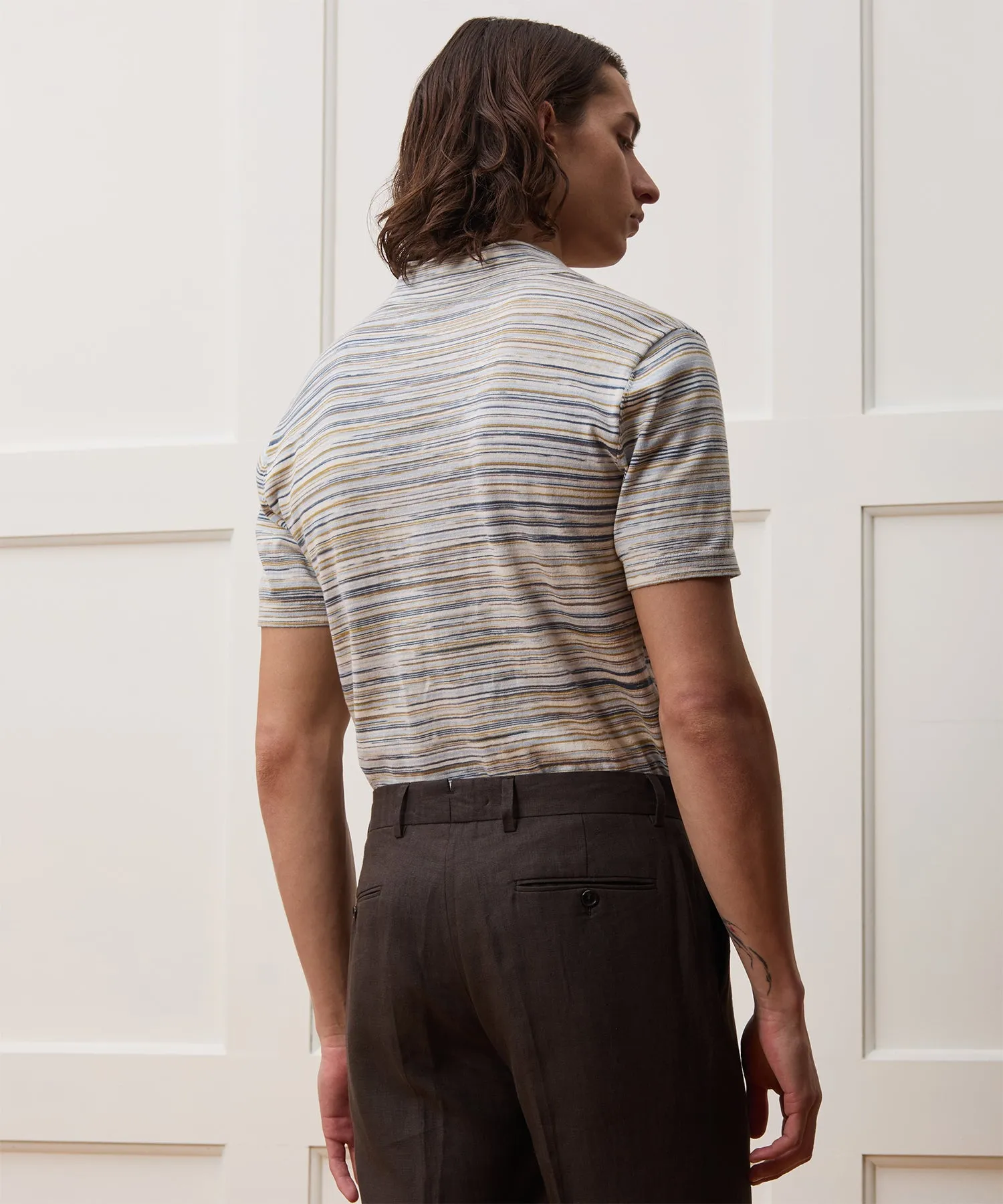 Cotton Space-Dyed Montauk Sweater Polo