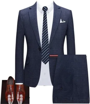 CSCDD Jacket Undershirt Pants 3-Piece Set Men's Casual Business Retro British Son Suit Jacket Pants Vest