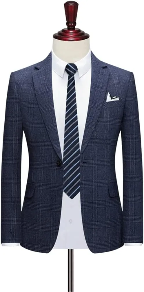 CSCDD Jacket Undershirt Pants 3-Piece Set Men's Casual Business Retro British Son Suit Jacket Pants Vest