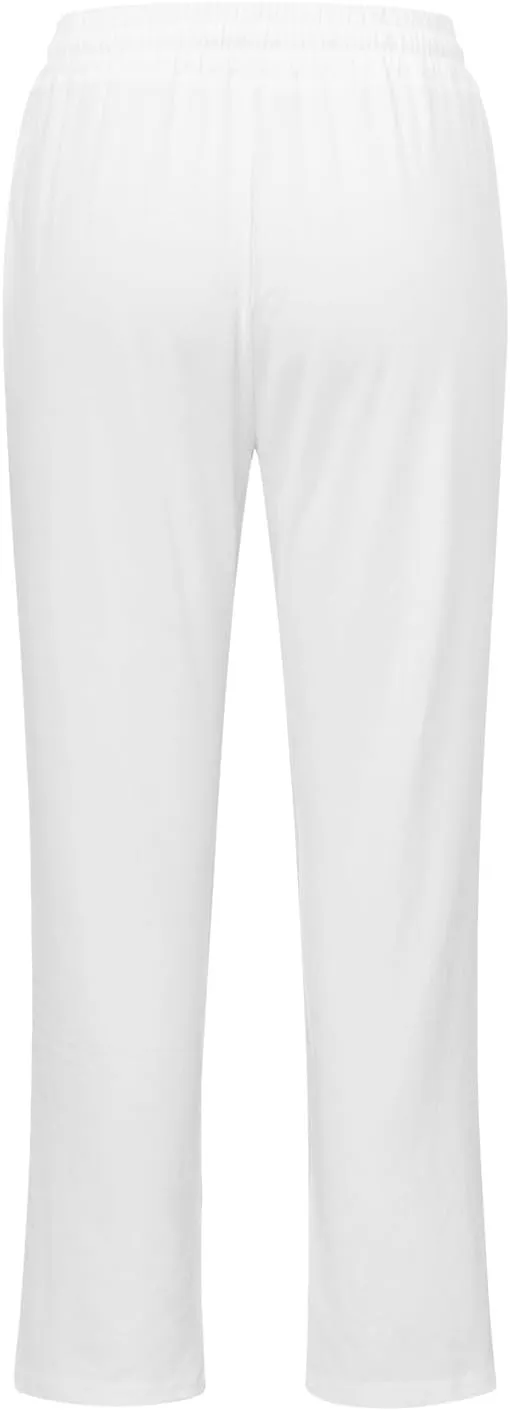 DASAYO Linen Pants Women Drawstring Elastic Waist Straight Leg Trousers Ladies Lightweight Casual Summmer Pants with Pockets