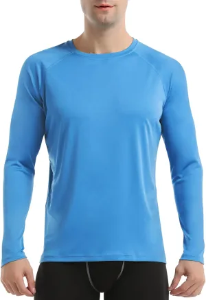 DAYOUNG Mens Zip Pullover UPF 50  Sun Protection Long Sleeve Hiking Fishing Outdoors Performance T-Shirt