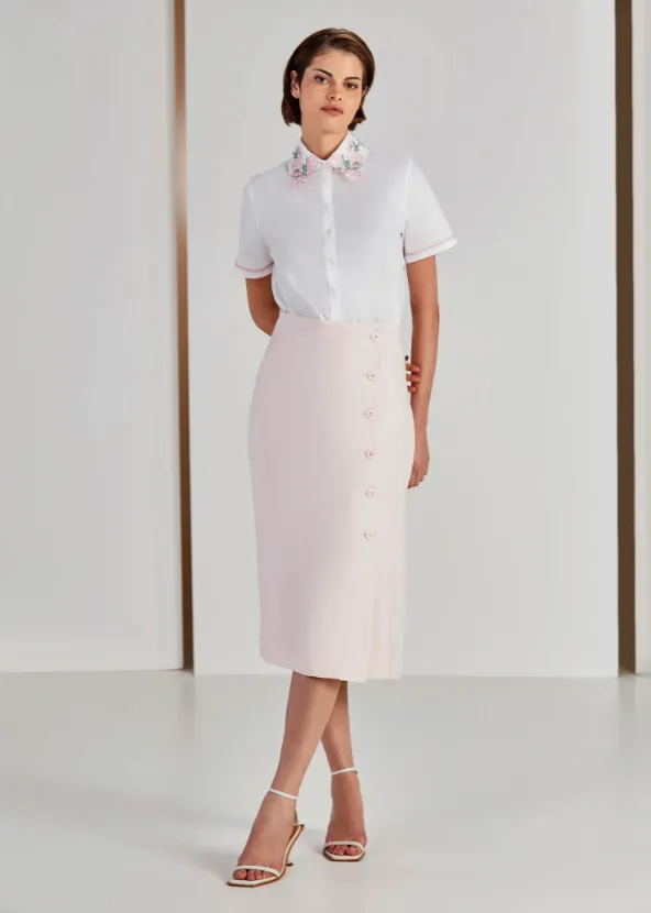 Embroidered Collar Shirt