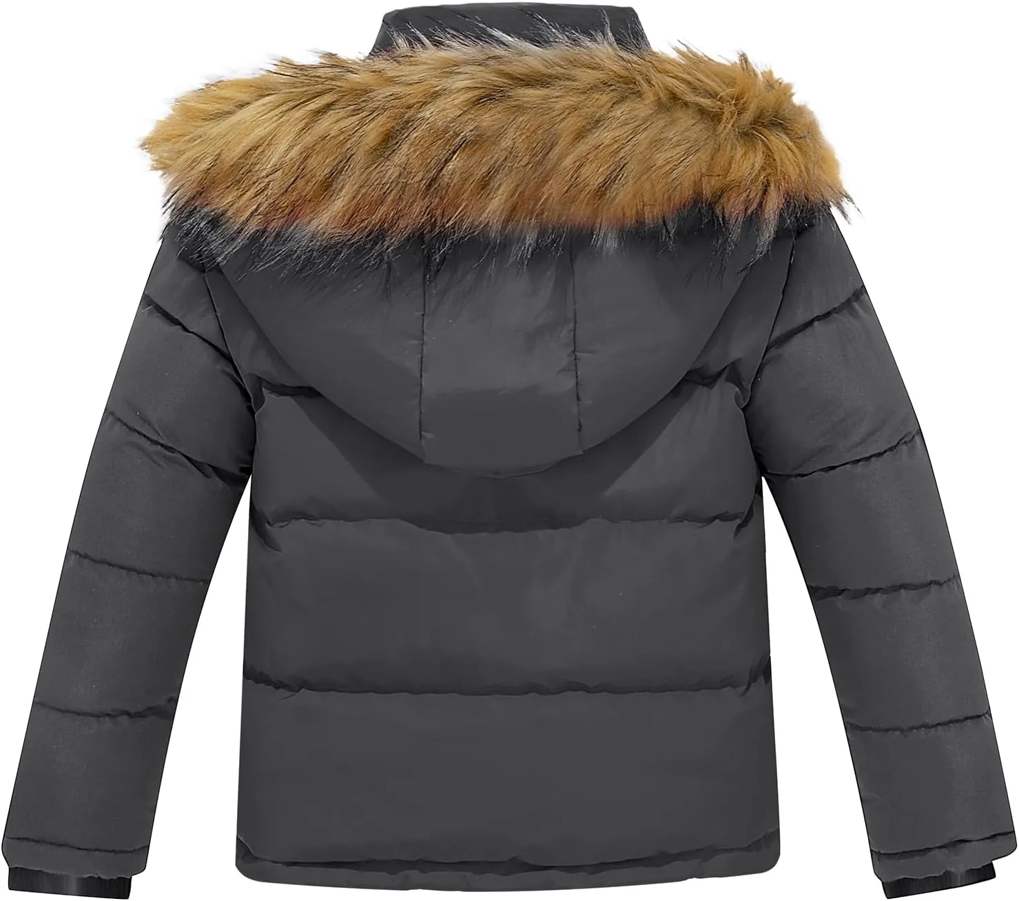 FARVALUE Boys Water Resistant Winter Coat Warm Quilted Puffer Jacket Hooded Parka Thicken Down Jacket for Boys