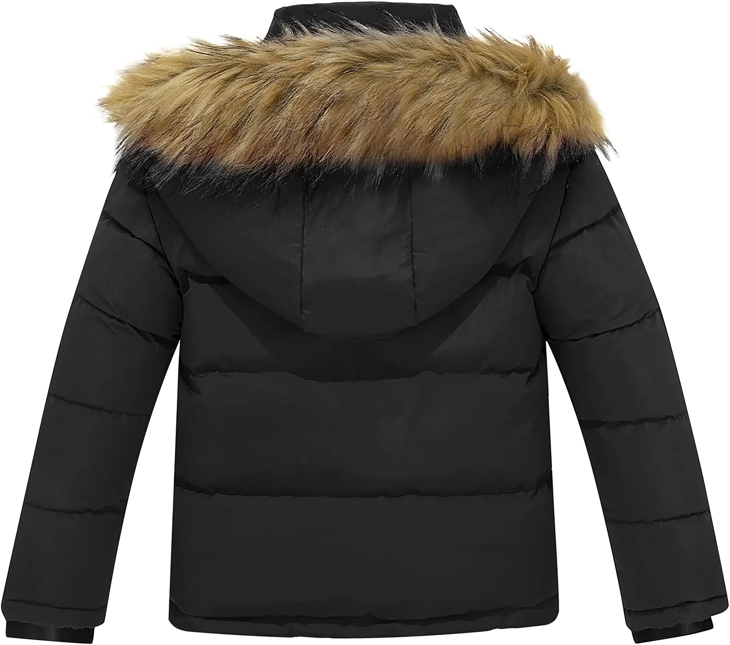 FARVALUE Boys Water Resistant Winter Coat Warm Quilted Puffer Jacket Hooded Parka Thicken Down Jacket for Boys