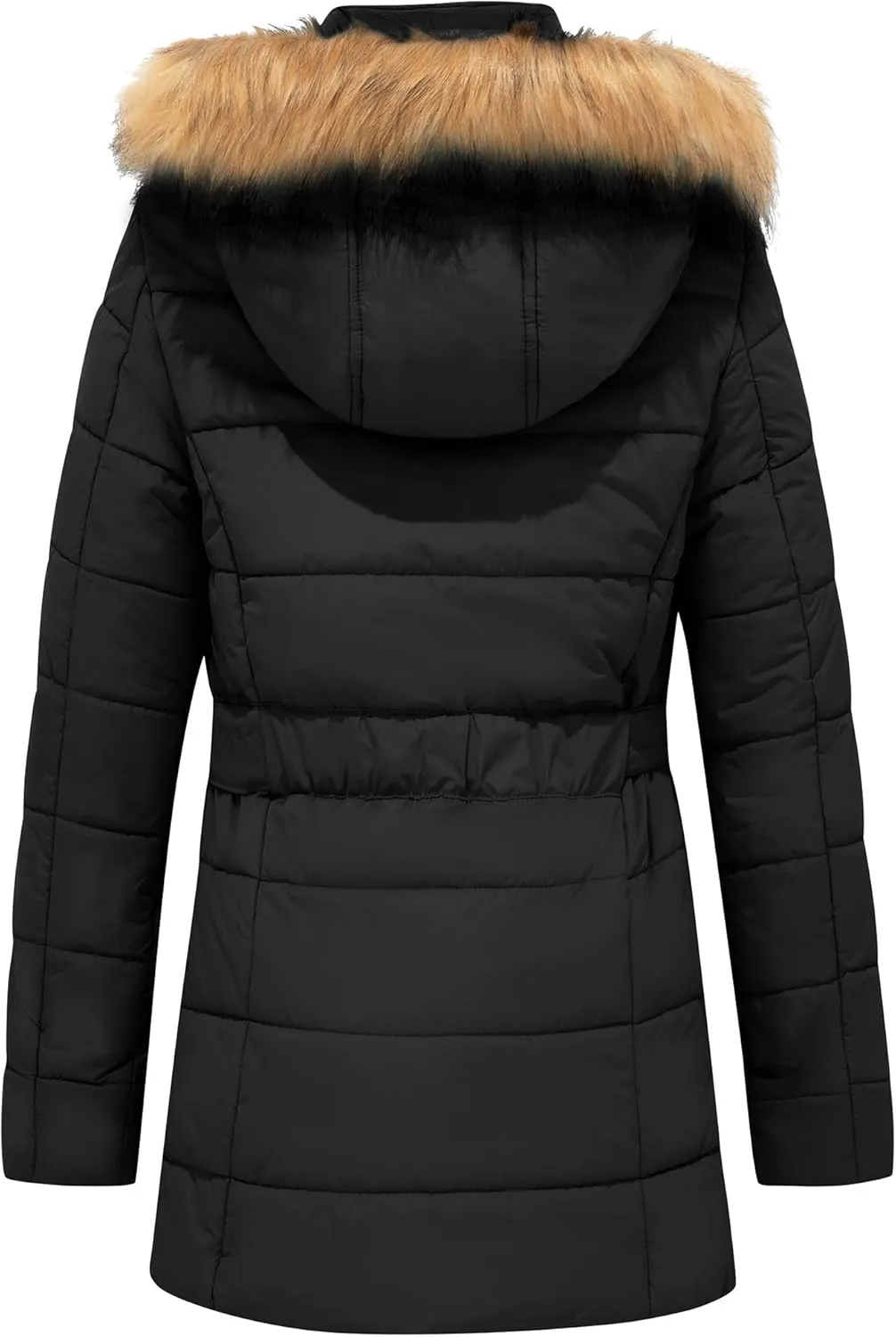 FARVALUE Womens Water Resistant Winter Coat Thicken Puffer Jacket Warm Quilted Parka Padded Windbreaker with Removable Hood
