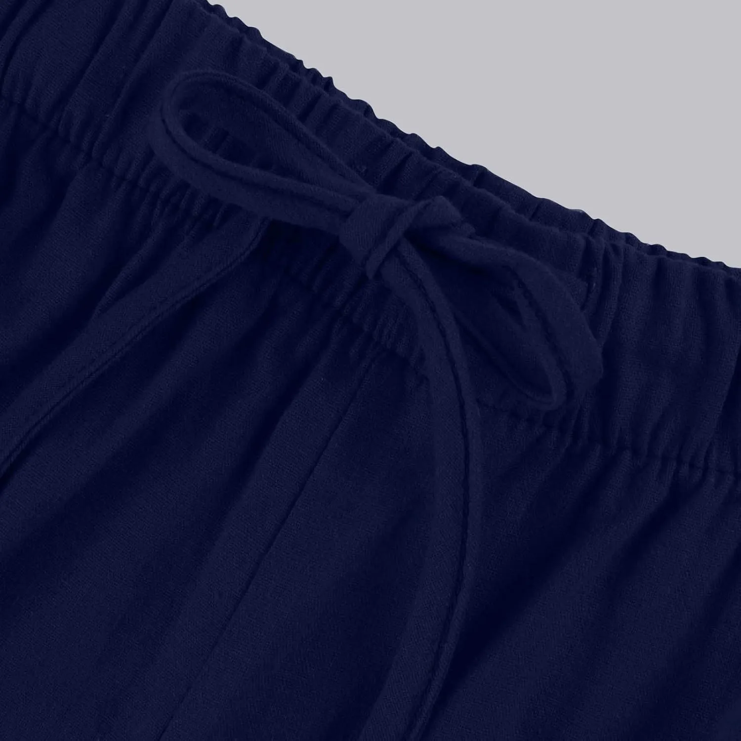 FRMUIC Women Cotton Linen Summer Palazzo Pants Flowy Wide Leg Beach Trousers Casual Lounge Pant Vacation Outfits with Pockets
