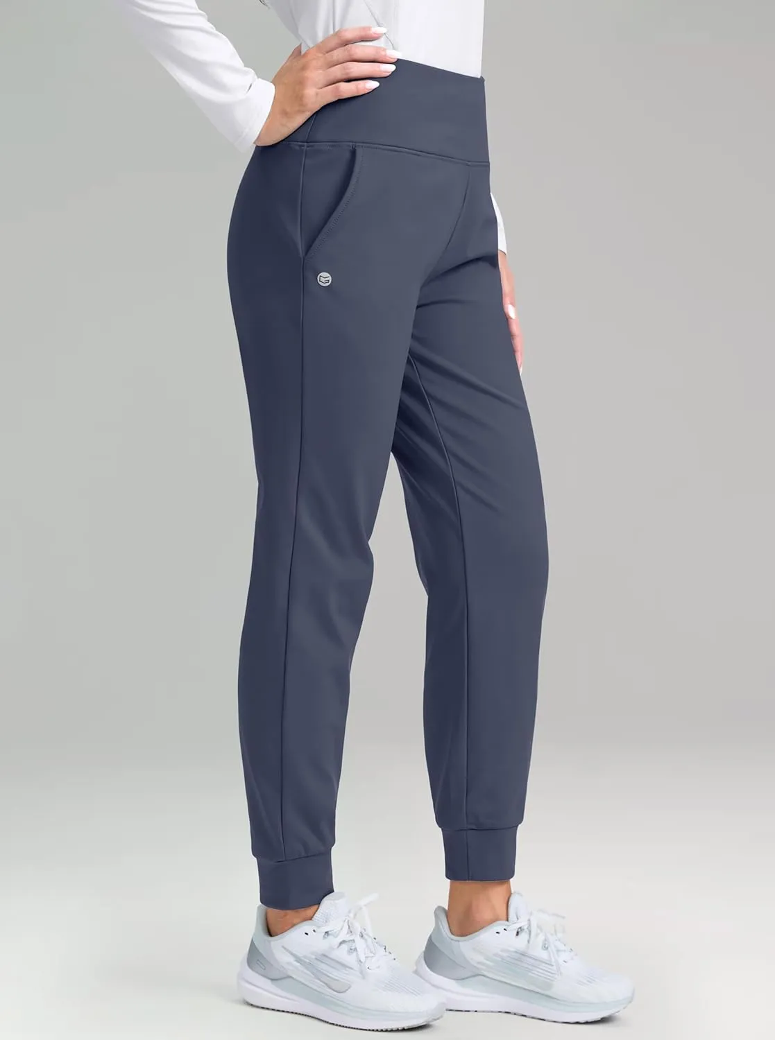 G Gradual Women's Fleece Lined Joggers High Waisted Water Resistant Thermal Hiking Pants Cold Weather Sweatpants with Pockets