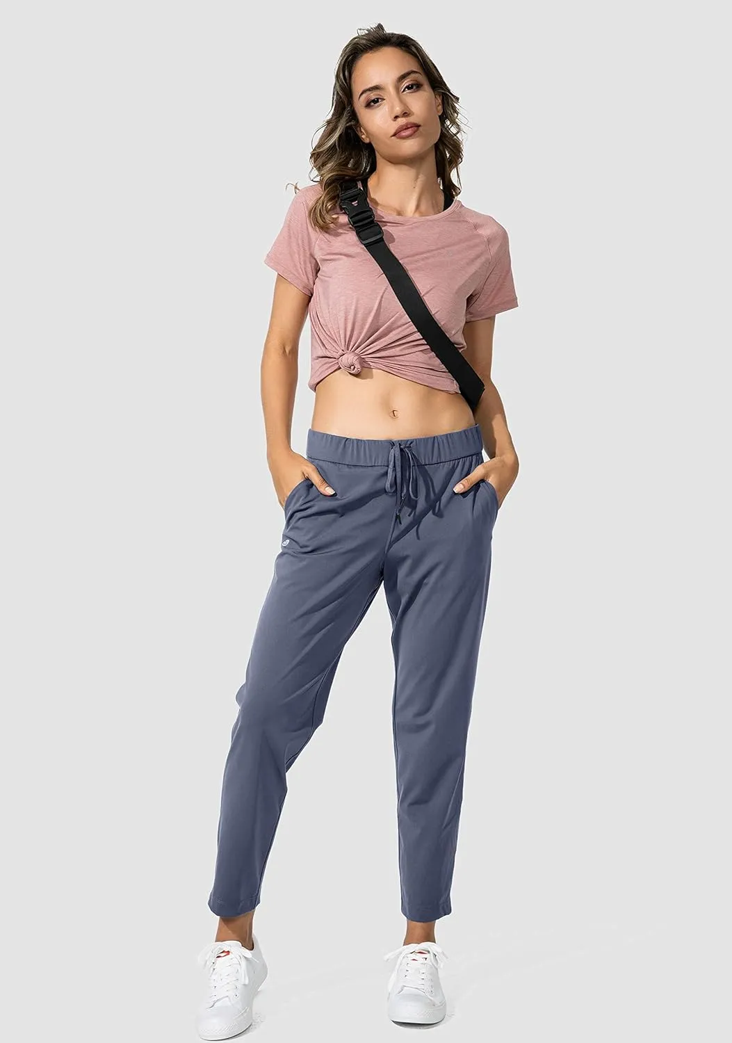 G Gradual Women's Pants with Deep Pockets 7/8 Stretch Ankle Sweatpants for Golf, Athletic, Lounge, Travel, Work
