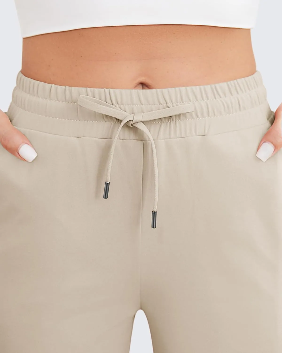 G4Free Wide Leg Yoga Pants with Pockets for Women Sweatpants Casual Drawstring Stretch Pants Petite/Regular/Tall