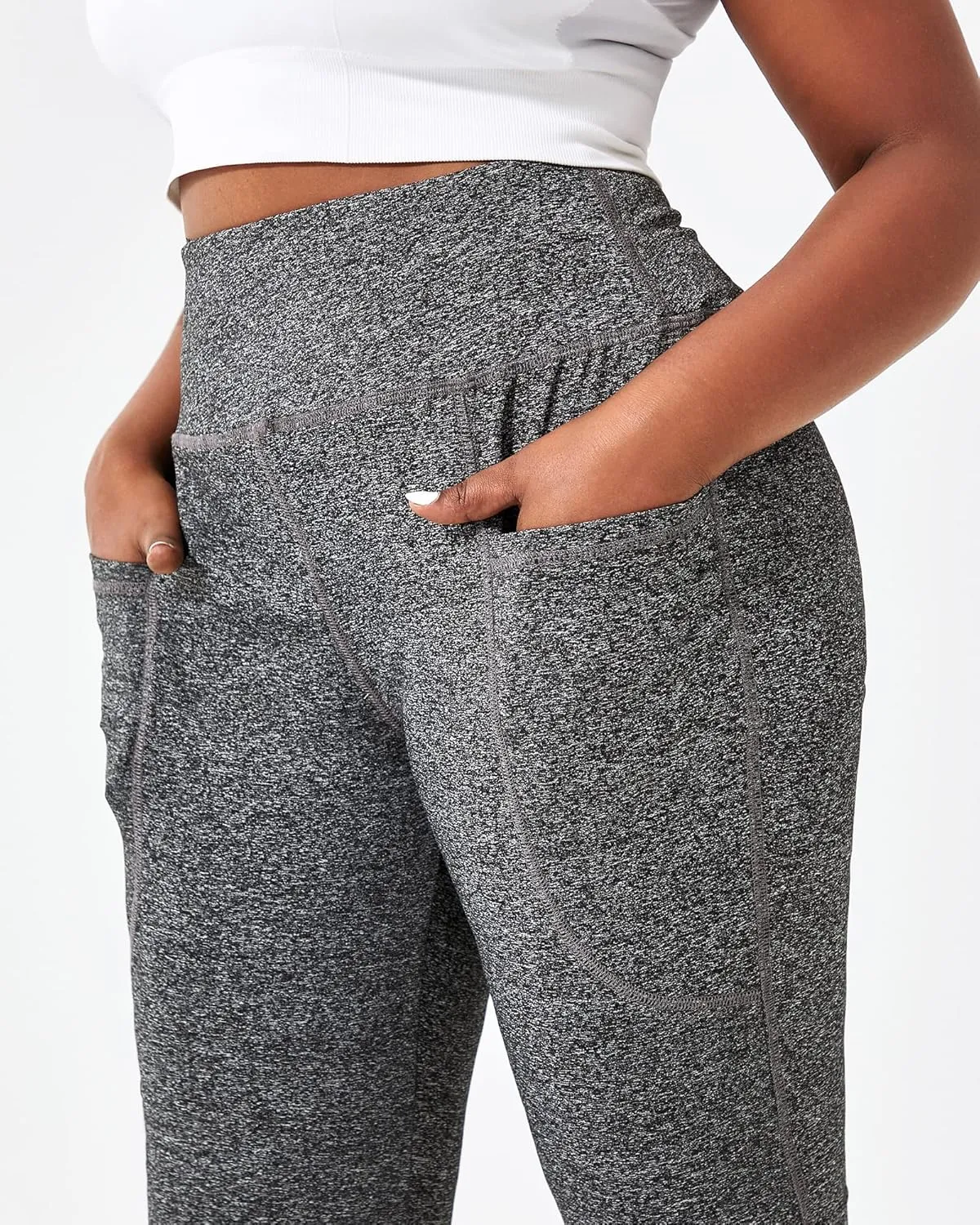 Honwenle Women's Plus Size Bootcut Yoga Pants with Pockets High Waisted Tummy Control Bootleg Flared Wide Leg Pants