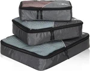 Hynes Eagle 3 Pieces Packing Cubes Set Travel Luggage Organizer Bag