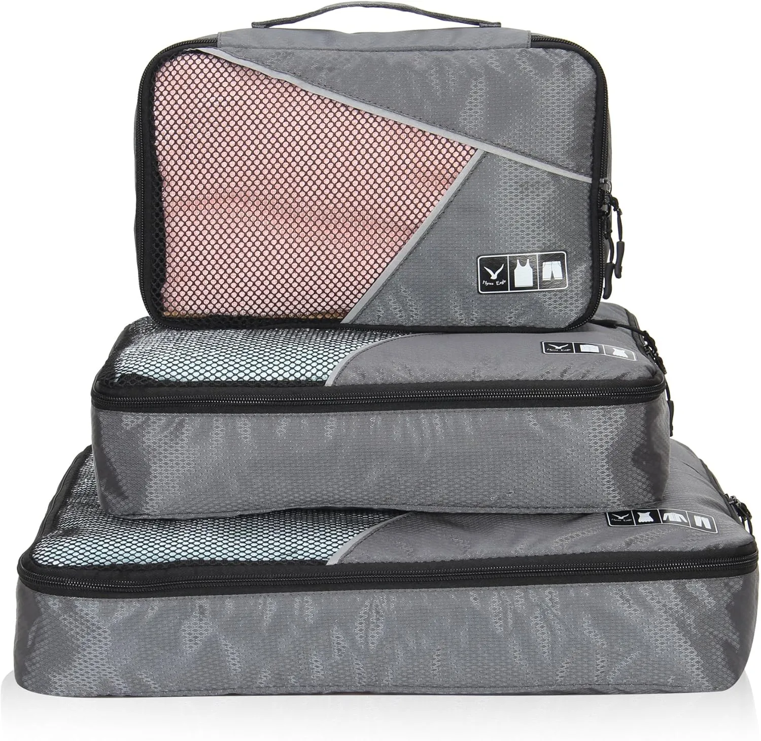 Hynes Eagle 3 Pieces Packing Cubes Set Travel Luggage Organizer Bag