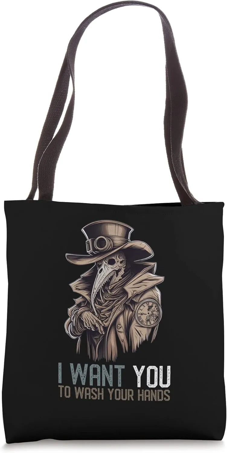 I Want You To Wash Your Hands Plague Doctor Tote Bag