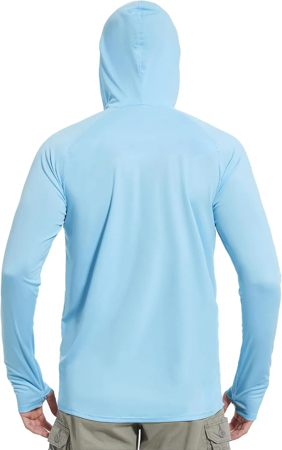 isnowood Sun Shirt UPF 50  Men's Fishing Long Sleeve Hooded Rash Guard Hiking Swimming Running UV Protection Hoodie