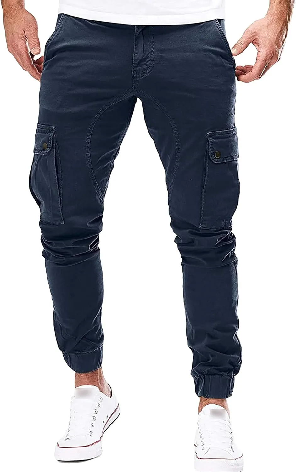 JEShifangjiusu Mens Fashion Cargo Pants Workout Athletic Joggers Sports Pants Casual Chino Running Trousers Sweatpants Pocket