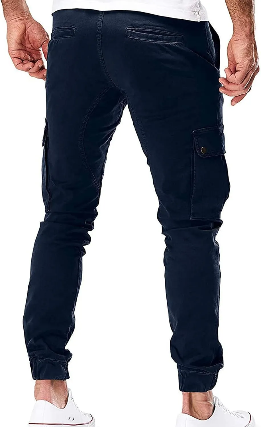 JEShifangjiusu Mens Fashion Cargo Pants Workout Athletic Joggers Sports Pants Casual Chino Running Trousers Sweatpants Pocket
