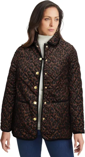 Jessica London Women's Plus Size Snap-Front Quilted Coat