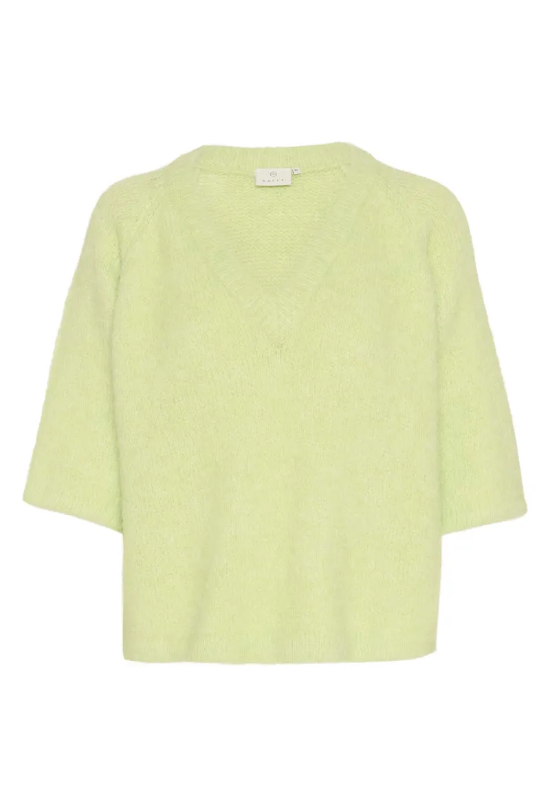 KAFFE KAemilie V-Neck Pullover Lettuce Green